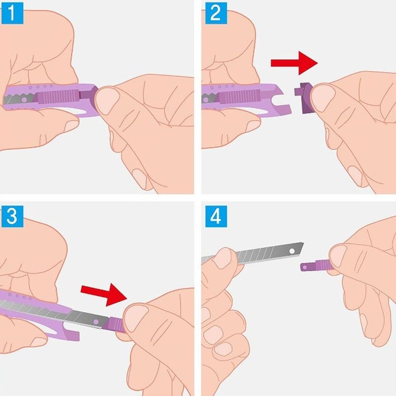 Generic Cute Retractable Purple Box Cutter