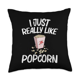 Best Popcorn Box Game Show Pop Snack Accessories Cool Popcorn Gift for Men Women Corn Kernel Movie Night Food Throw Pillow, 18x18, Multicolor