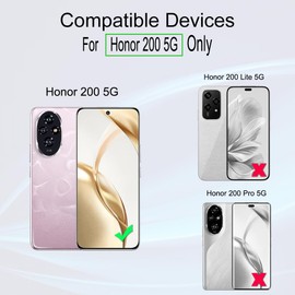Screen Protector For Honor 200 5G 6.7"[2 Pack],Flexible TPU Film,With 1Pc Camera Lens Protector,1Pc Back Film,Bubble Free,Easy to install