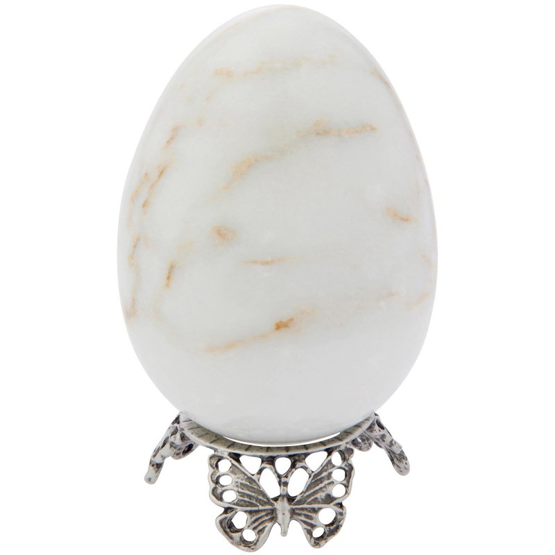 Bard's Pewter Egg Stand/Holder, Butterflies, 0.875" Diameter (Fits Hen Sized