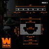 WEN 24-Inch Universal T-Track, Hold Down Clamps, and Intersection Kit