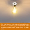 Saysurey 8 Pcs Porcelain Lamp Holder Socket E26/E27 Medium Keyless