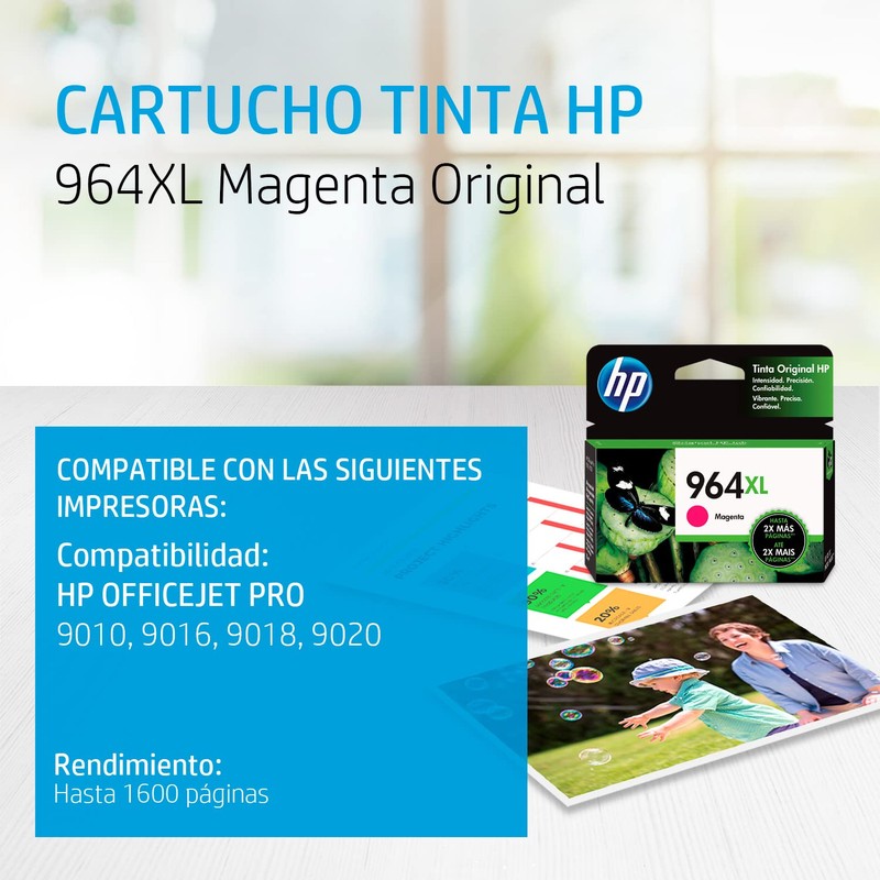 Cartucho de tinta HP 964XL magenta original (3JA55AL)