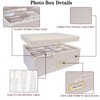 Sprsthai Linen Photo Storage Box, Large Capacity Organizer Box, Storage