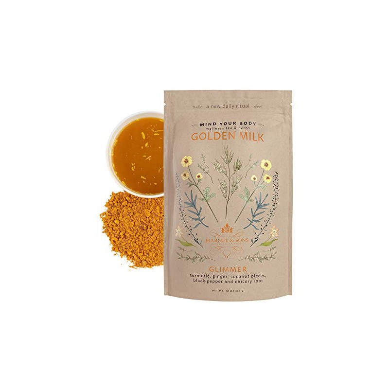 Harney & Sons Golden Milk Powder| Wellness Blend with Turmeric,