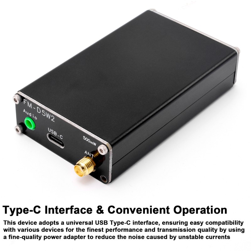 0.5W Frequency Modulation Emitter 76-108Mhz 500mW Digital Display Stereo Transmitting