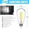 DAYBETTER 6 Pack Vintage LED Edison Bulbs, E26 Dimmable LED