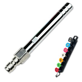 Pressure Washer Long Range Chemical Nozzle, Shooter Tip with Colorful Pressure Washer Tips Compatible with Ladder Saver for 1000 to 6000 Psi Pressure Washing, 1/4’’ Quick Connect, 3.5-6 GPM