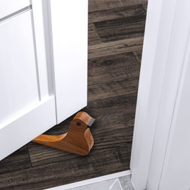 Door Stopper Wooden Hand Carved Wedge Decorative Door Stop for Home and Gifting (Wooden Door Stopper Bird)