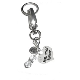 Charm Key Chain Ring, Women's Purse or Necklace Charm, Comes in a Gift Box! (Matron of Honor) [Office Product]