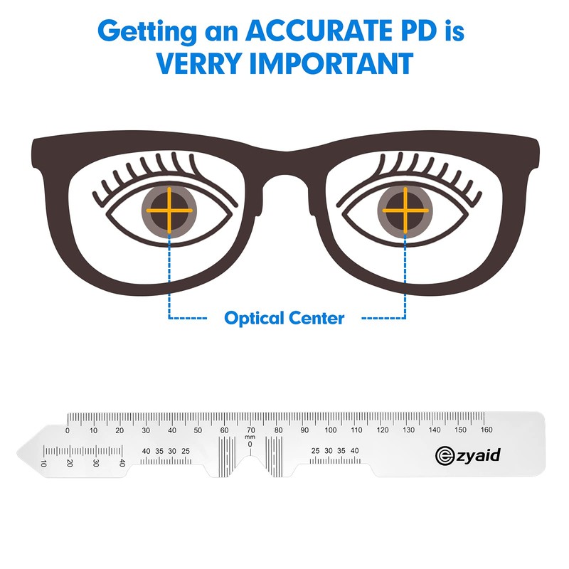 Ezyaid PD Ruler with Instruction Manual - Pupillary Distance Ruler