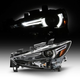 AKKON - Fits 2017-2021 Mazda CX-5 Full LED Tube w/AFS Projector Headlight Right Passenger Side