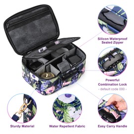 MAICHENG Smell Proof Bag With Combination Lock, Large Stash Box, Odor Proof Container, Portable Travel Storage Case, Activated Charcoal, Purple