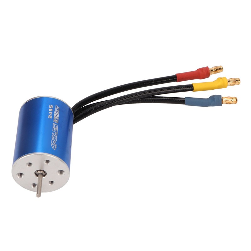 Brushless Motor 2435 3300KV Waterproof Red Aluminum Alloy CNC Machining