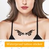 30 Blätter Schwarze Tribal Fake Tattoos, Realistisch Temporäre Tattoos Sexy
