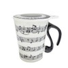 Cisixin Unique Ceramic Coffee Cups with Lid Staves Music Notes