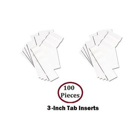 1InTheOffice Hanging Folder Tab Inserts, 3-1/2", 100/Pack (3")