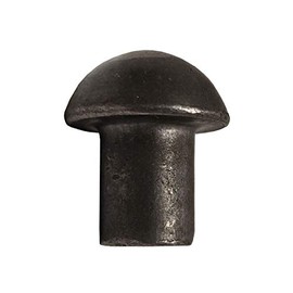 Hanson Rivet 1/2inches x 1/2inches Steel Solid Rivet, Round Head, Plain Finish, Pack of 1LB (Approximately 13 Pieces PER Pound).