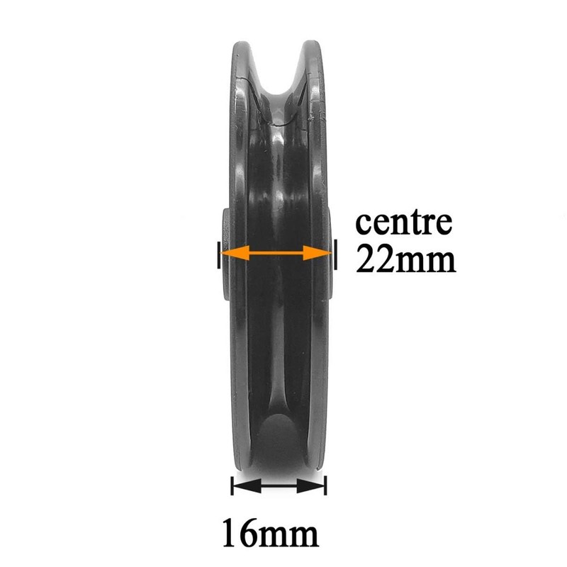 Profelinx 90mm Pulley Wheel Bearing Nylon - Grooved Edge Wearproof