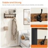 Homode Wall Hooks with Shelf Wood Coat Rack with Shelf