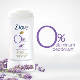 Dove 0% Aluminum Deodorant Stick Non irritating Deodorant for Underarm Care Lavender and Vanilla Kindest Aluminum free Deodorant 2.6 oz