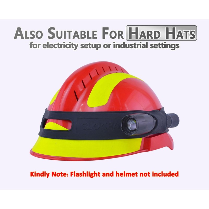 2 Pack Firefighter Helmet Straps, Thickened Rubber Firefighter Helmet Band