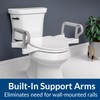 Bemis Assist Toilet Seat with Built-in Support Handles, Hinges Never