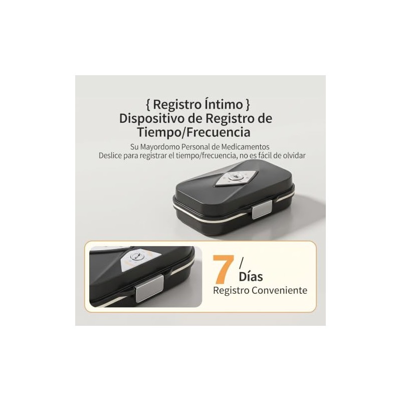 Richome Pastillero de Viaje Impermeable, Pastillero Semanal Portátil
