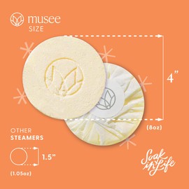 Musee Shower Steamers - Sweet Orange and Sunflower | Relaxing Shower Birthday Gifts for Women, Mom and Men | Stress Relief | 4 Shower Steamers Aromatherapy
