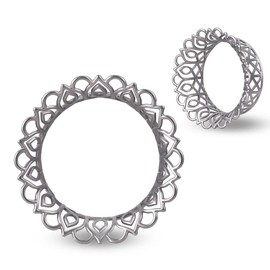 COOEAR Cool Hollow Ear Tunnels Piercing Plugs, Copper Gauges for Ear Expander Stretchers, 1 Pair 2 g to 1 Inch, Metal, Sandstone