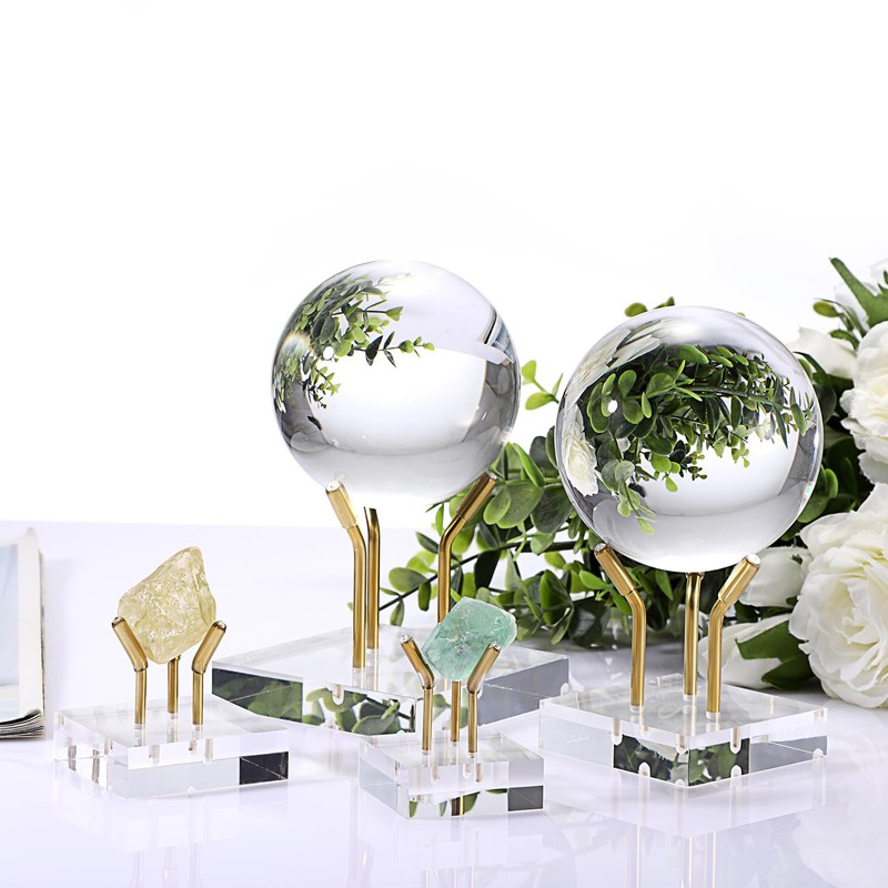 Hipiwe Gold Metal Arm Display Stand Easel with Acrylic Base