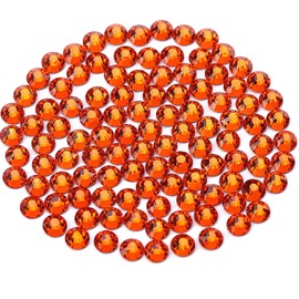 Novani Orange Rhinestones, Flatback Crystal Loose Gemstones 1440pcs Glass Rhinestones for Clothes Shoes Crafts Makeup Nail Art and DIY Decorations(SS12, Hyacinth)