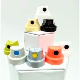 Spray Paint Caps - Skinny to Fat 8pc Sampler Pack Fits Female Cans: Molotow, Montana, Loop, Flame, MTN, DANG, Double A, Fresh Paint, Acme and Other Female Cans