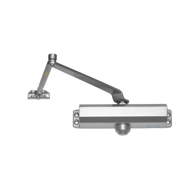 Global Door Controls Commercial Door Closer in Aluminum - Size