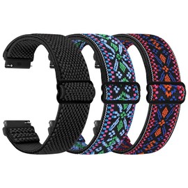 TumpCez Elastic Watch Straps, 16 mm, 18 mm, 19 mm, 20 mm, 22 mm, 24 mm, Quick Release Nylon Strap, Adjustable, Breathable Sports Bands, Replacement Strap for Men and Women