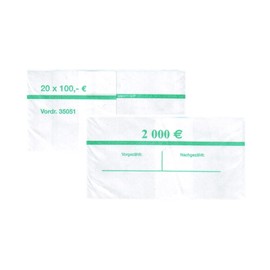 Euro Banknotes | 10 x Banderole 20 x 100 Euro (= 2000€) | For New 100€ Notes of the 2nd Series | Bundle Money Collect Collect Sort Storage Shipping Within 24 Hours