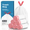 KUK 1.6 Gallon Drawstring Trash Bags - 60 Count White