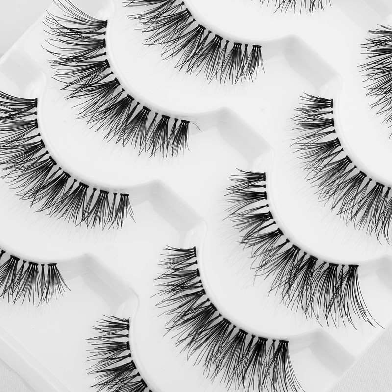 JIMIRE Fake Eyelashes Natural Lashes False Eyelashes Multipack
