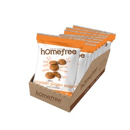 Homefree Treats You Can Trust Gluten Free Mini Cookies, Single Serve, Organic Ginger Snap, 0.95 Ounce (Pack of 10)