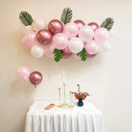 C-Spin 60x Metallic Pink Baby White Latex Balloons Girl Wild One Bride Party Birthday