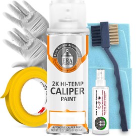 ERA Paints 2K Brake Caliper Paint Kit – Orange | High-Gloss Spray, 500°F Heat & Chemical Resistant | Complete DIY Kit with Degreaser, Gloves & Tape | Made in USA