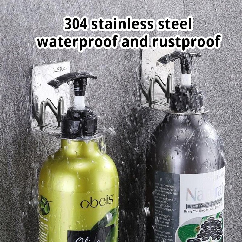 6Pcs Resizable Soap Bottle Dispenser Holder Wall Mount for Shower,