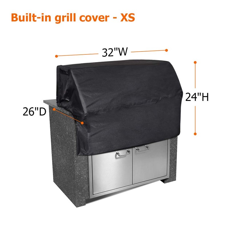 iCOVER 32 inch Built-in Grill Cover Heavy Duty Waterproof Barbeque