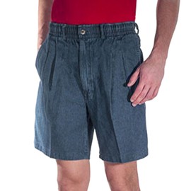 Creekwood Elastic Waist Twill Shorts for Big & Tall Men – 48 – Denim