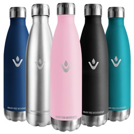 Vikaster Thermos Flask 750 ml, Leak-Proof Thermos 0.75 L, BPA-Free Reusable Thermos Flask, Stainless Steel Drinking Bottle for Camping, Yoga, Gym, Fitness, Travel, Outdoor