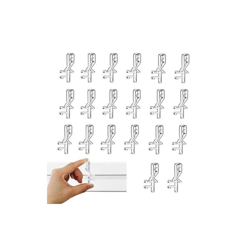 20-Pack Clear Plastic Blind Clips – Effortless Window Valance Installation