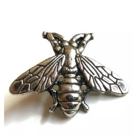 Unbranded Bumble Bee Pin Brooch Tie Tac Tack Hat Lapel Scatter Pins Bea Silver Tone Plated