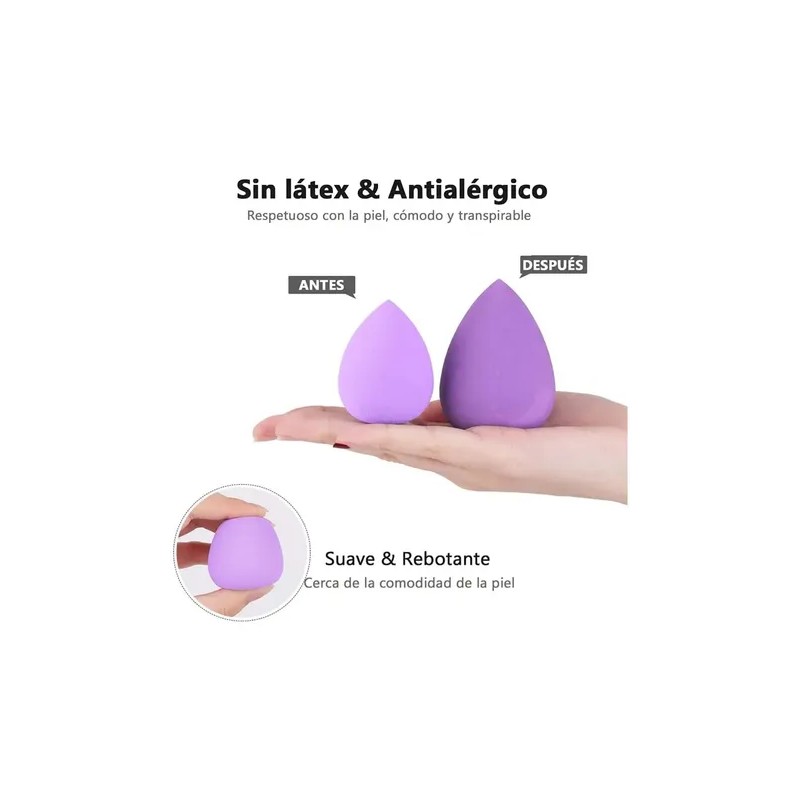 Set Estuche Transpirable Esponja Beauty Blender Maquillaje