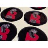 Unbranded FORD MUSTANG SVT COBRA R SNAKE WHEEL CAP DECALS