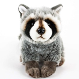 Teddys Rothenburg Cuddly Toy Raccoon Grey 40 cm (with Tail) Stuffed Raccoon Plush Toy